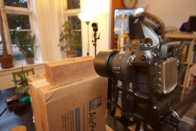 Wood block and snooted flash Wood block and snooted flash