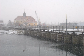 Snow over the sluice Snow over the sluice