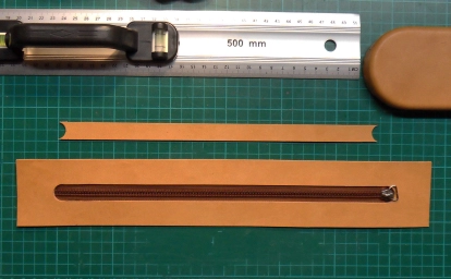 Opening cut out for the zipper Opening cut out for the zipper