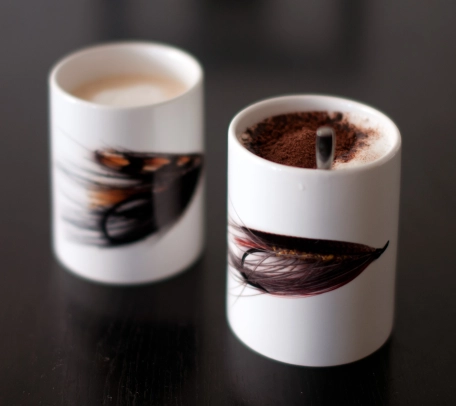 Global FlyFisher mugs with salmon flies Global FlyFisher mugs with salmon flies