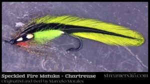 Speckled Fire Matuka (Chartreuse) by Marcelo Morales