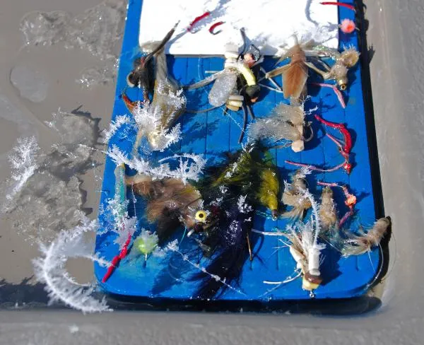 User submitted picture: Hoar frost on drift boat ...