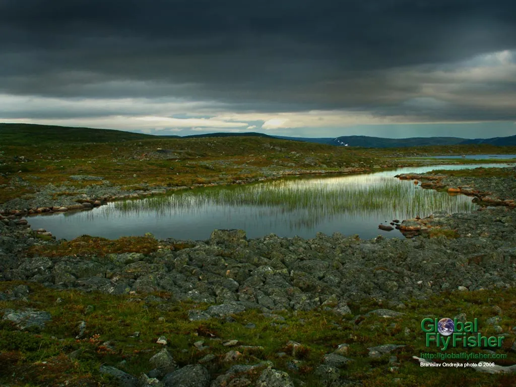 Computer screen wallpaper: Deserted Lapish lakes.